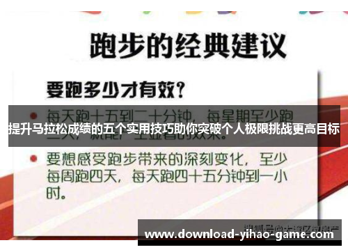 提升马拉松成绩的五个实用技巧助你突破个人极限挑战更高目标