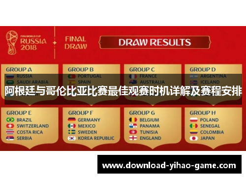 阿根廷与哥伦比亚比赛最佳观赛时机详解及赛程安排